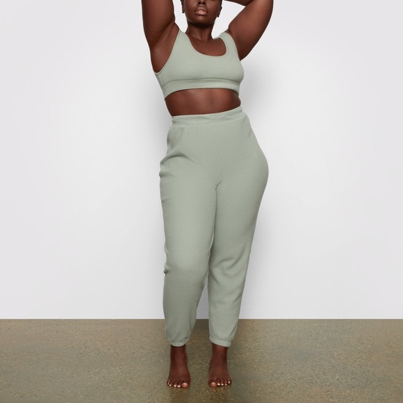SKIMS Pants - Skims Waffle Joggers Green/Gray Color
